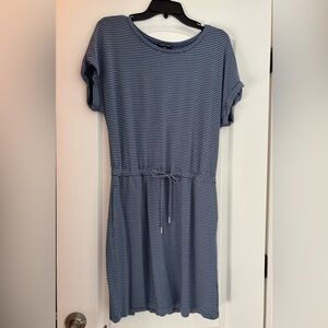 Hilary Radley Blue and White Striped Dress